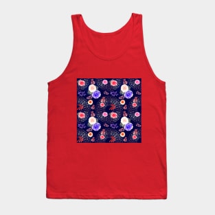 Spring Mandalas and Roses Plum Tank Top